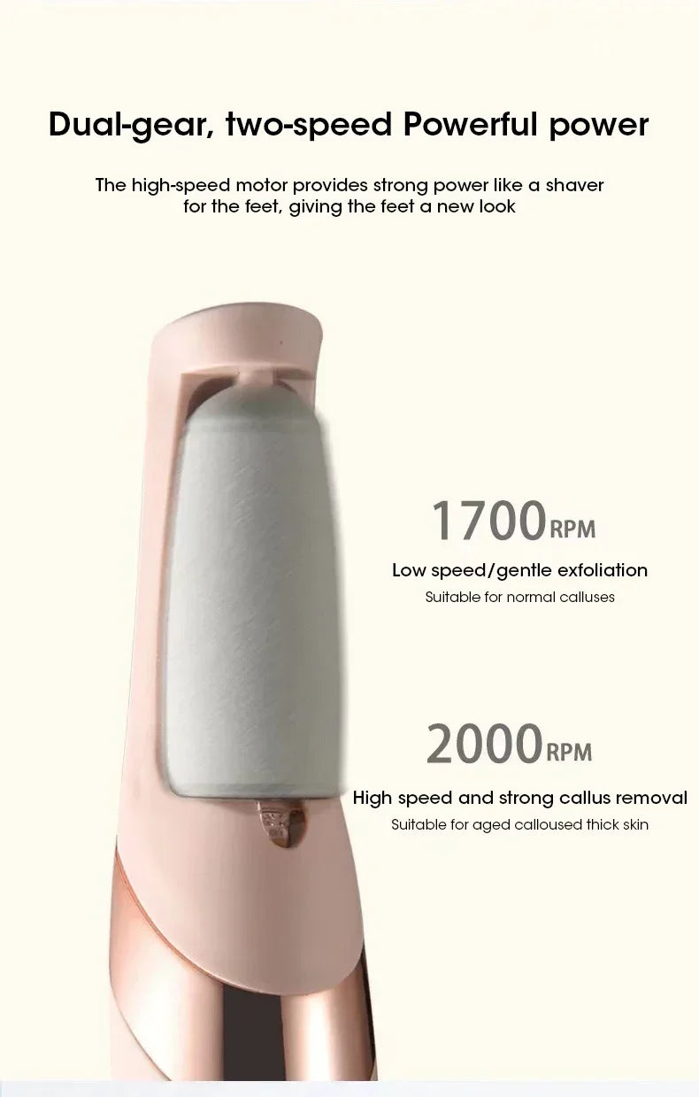 Electric Foot Callus Remover – Rechargeable Automatic Pedicure Grinder for Smooth, Soft, Healthy Feet