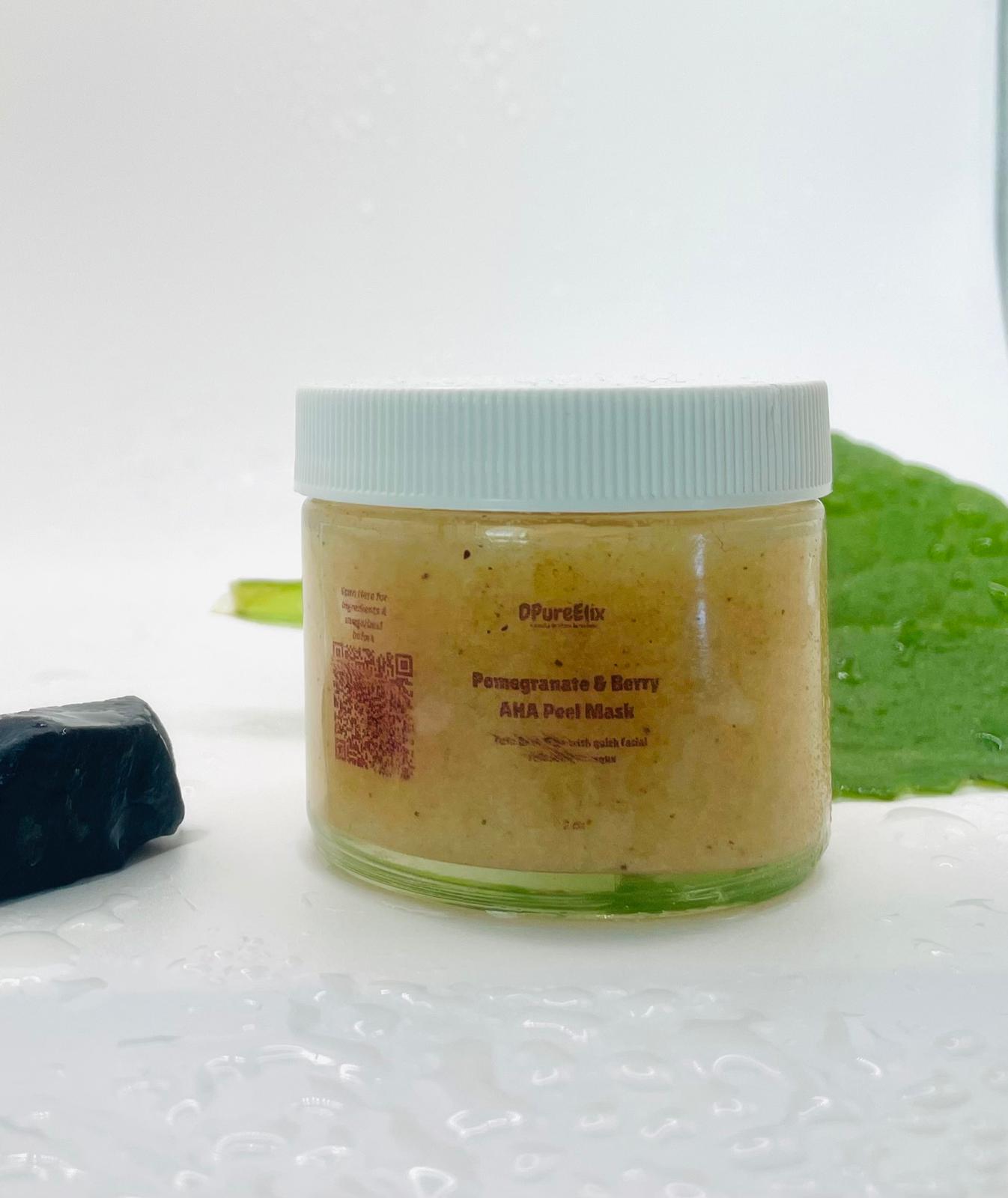 Pomegranate & Berry AHA Peel Mask skin exfoliating mask to peel away dullness