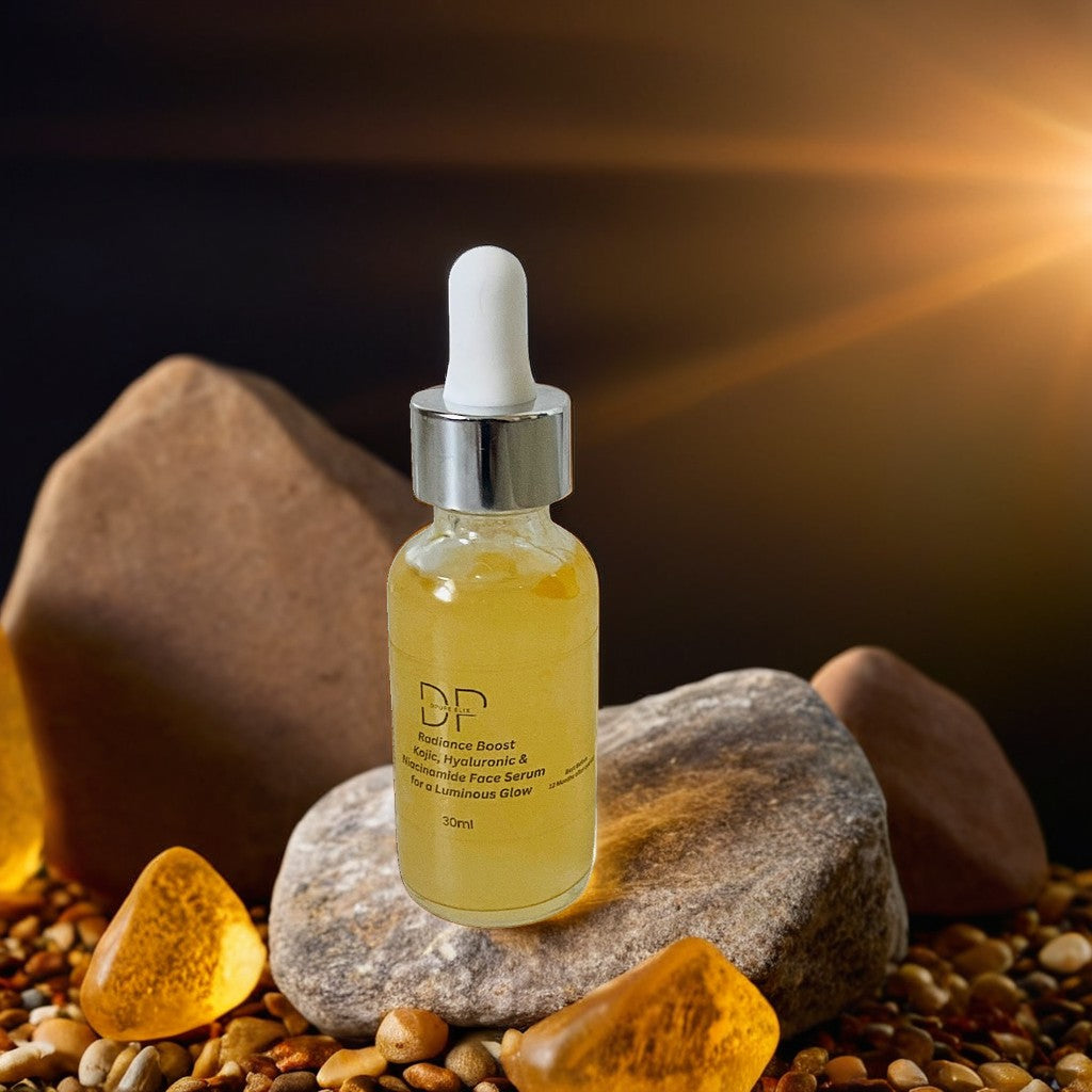 All-in-One Glow, Every Day: Kojic Acid, Hyaluronic Acid, Niacinamide infusion with botanical herbs Glow hydration clarity