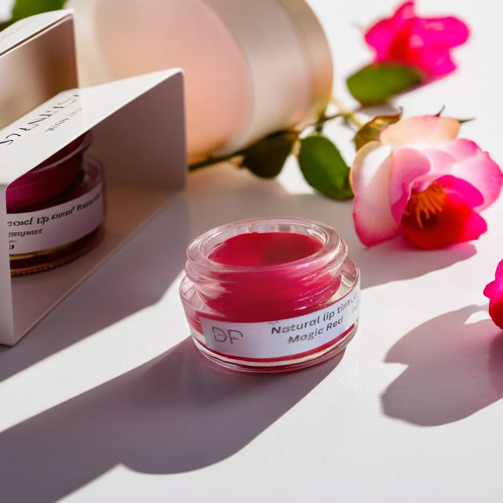 Natural lip tint -Rosy pink -Magic Red