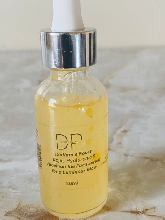 Radiance Boost  Kojic, Hyaluronic & Niacinamide Face Serum for a Luminous Glow