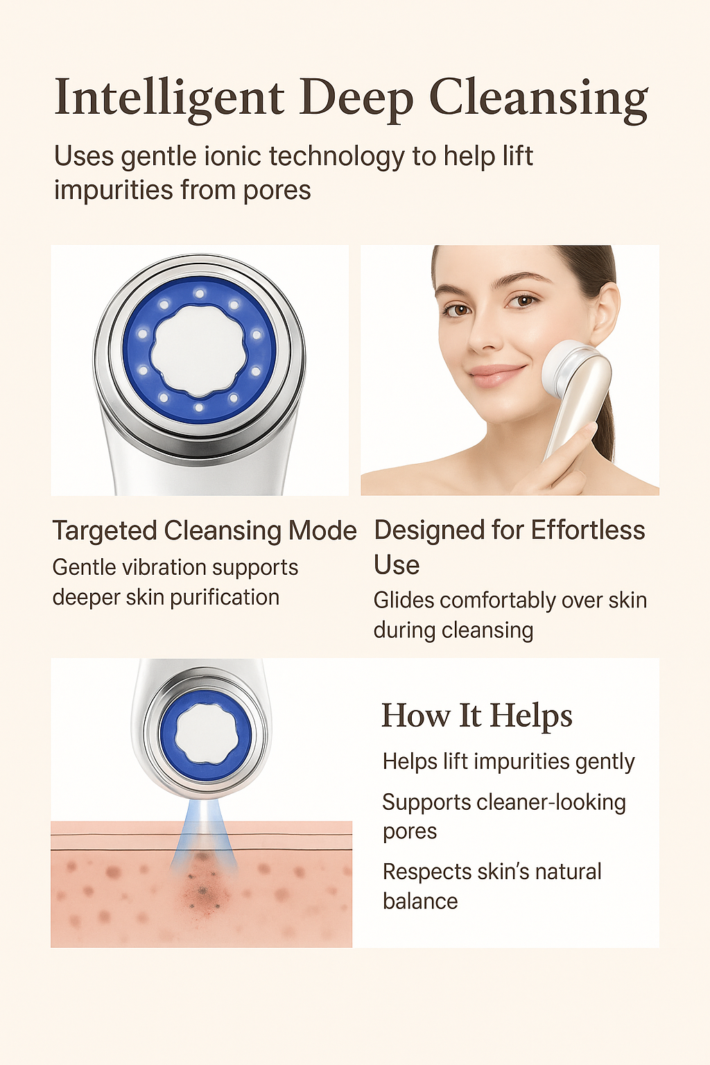 Intelligent Facial Cleansing & Tightening Device