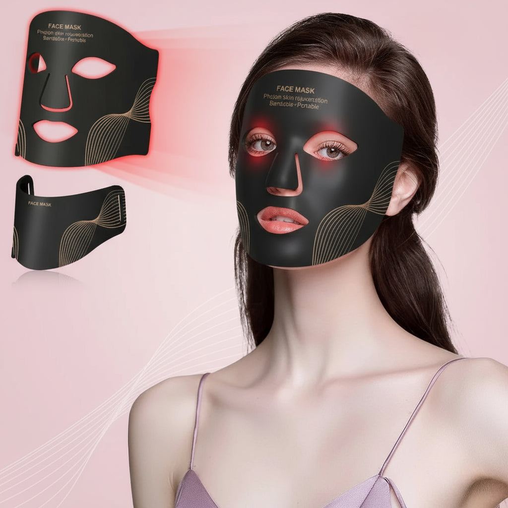 DPureElix Luminous LED Therapy Mask – 7-Color Light Treatment for Skin Rejuvenation, Collagen Boost & Acne Care