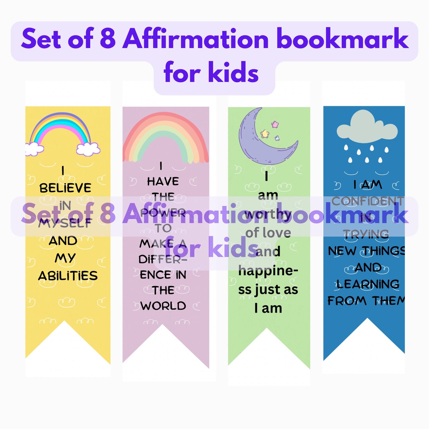 Affirmation bookmarks for kids Printable